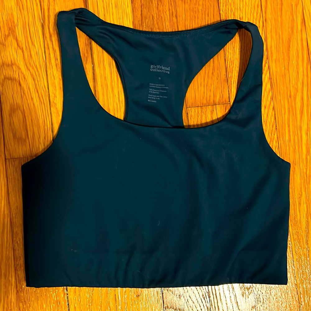 Girlfriend Collective Paloma Racerback Bra in S, Moss
